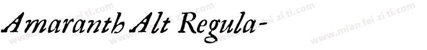 Amaranth Alt Regula字体转换